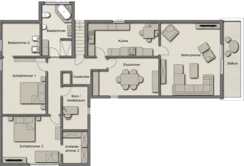 Grundriss der Ferienwohnung Am Wäldchen, 135 Quadratmeter